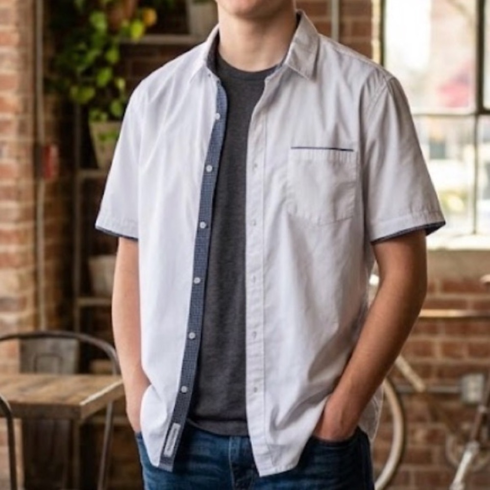 Craft Flow Men's Short-Sleeve Button-Down Shirt - White - Picture 8 of 10